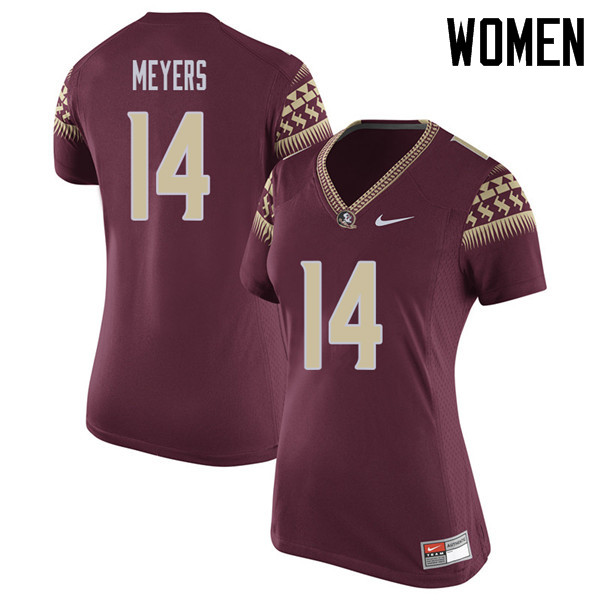 Women #14 Kyle Meyers Florida State Seminoles College Football Jerseys Sale-Garent - Click Image to Close